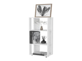 White Bookcase in Melamine with Open Storage B062P290265