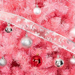 ZUN 6ft 1600 Branches PVC Christmas Tree Pink 61306166