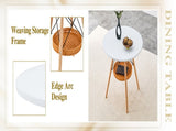 31.5-inch diameter circular dining table, white MDF vacuum formed tabletop, solid wood legs, with W1151P431133