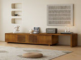 63" Mid-Century Modern Extendable TV Stand for TVs up to 75", Media Console TV Cabinet for Living W1801P163658