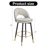 360 &deg rotatable bar chair.Modern PU comfortable upholstered bar chair with smooth and beautiful W1151P265583