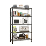 5-Layer Plastic Coated Iron Shelf 180*90*35 Black 59154437