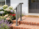 Handrails for Outdoor Steps, Iron Handrail Fits 1 Step, Transitional Handrail with Installation Kit, 99564073