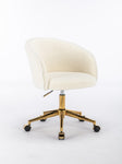 ZUN Hengming Golden foot office chair, modern armchair, height adjustable, rotary cosmetic chair, for W212131652