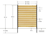 72.8"H x 38.5"W Cedar Wood Privacy Screen, Outdoor Privacy Walls, Privacy Wood Fence for 42318407