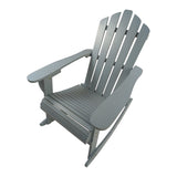 Reclining Wooden Outdoor Rocking Adirondack chair,walnut W49591475