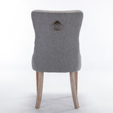 ZUN Nikki Collection Modern, High-end Tufted Solid Wood Contemporary Flax Upholstered Linen Dining Chair W114368384