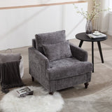 COOLMORE Wood Frame Armchair, Modern Accent Chair Lounge Chair for Living Room,Tufted Club Chair, W395P151908