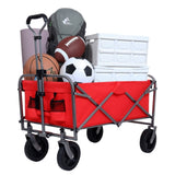 Collapsible Wagon Cart Foldable,Wagons Carts Foldable with Wheels with Drink Holders,for W321P269222