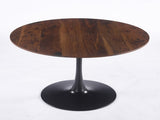 42.1" walnut Color Top Tulip Table, Mid-century Dining Table for 4-6 People - Round MDF Table Top W234P490235
