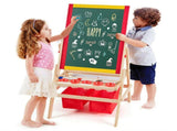 3-in-1 Kids Art Easel - Double-Sided Magnetic BoardPaper Roll, 26 Letter Magnets, Multicolor 05189259