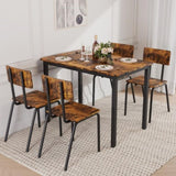 ZUN 5-Piece Dining Table Set with 4 Chairs, 43" Kitchen Table & Chairs Set for 4, Dining Room Table with 14175476