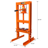 6 Ton Hydraulic Press, Benchtop Hydraulic Shop Press, H-Frame Garage Floor Press with Press Plates, 82062720