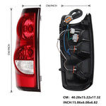 ZUN 1999-2002 Red Rear Tail Lights Pair For Chevy Silverado/1999-2006 GMC Sierra 43814764