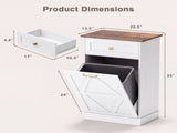 10 Gallon Tilt Out Trash Cabinet with Drawer, Kitchen Trash Can Cabinet, Garbage Recycling 39125128