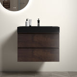 BB02-30-109, Integrated engineered quartz basin WITHOUT drain and faucet, matt black color W1865107122
