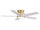 42 Inch Flush Mount Ceiling Fans with LED Light 18W and Remote Control 5 ABS Fan Blades for Bedroom W934P242599