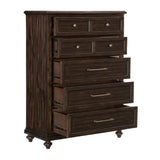 ZUN Solid Transitional Style Bedroom 1pc Chest of Drawers Driftwood Charcoal Finish Wooden Furniture B011P208523