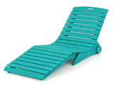 HDPE In-Pool Lounge Chair with Rear Rolling Wheels, 450 LBS Capacity S-Curve Ergonomic Pool Chaise 69113476