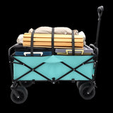 ZUN 440lbs Collapsible Foldable Wagon Cart with strapping system ,Beach Wagon Utility Cart Utility Wagon W2932P234997