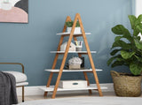 Solid bamboo wood oxford Aframe ladder display bookshelf 84863618