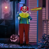 6ft Yellow Eyed Clown Outdoor Halloween Decorations 21191499