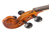 4/4 Solid Wood EQ Violin Case Bow Violin Strings Shoulder Rest Electronic 22611277