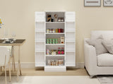 50" LED Kitchen Pantry Cabinet,Freestanding Buffet Cupboards Sideboard with 2 Doors with Racks and 2 W1120127335