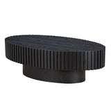 Modern Handcraft Drum Table Length 43.7 inch Ellipse Table for Living Room,Oval Small W2582P251206