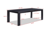 ZUN 1pc Contemporary Transitional Style Dining Rectangular 18" Extendable Leaf Table Black Finish Dining B011P162526