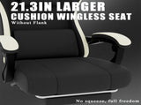 Ergonomic Gaming Chair with Pocketed Spring Cushion, Breathable Fabric Computer Chair with Footrest, 95937557