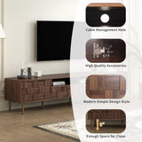 Mid Century TV Stand 2 Drawers, Media Console Table for TVs up to 85'', Entertainment Center N710P193724Q