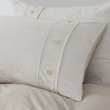 5 Piece Organic Cotton Oversized Comforter Cover Set w/removable insert Natural Full/Queen B035128744