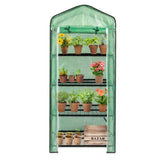 69x49x160cm Black Iron Pipe Pointed Mini Flower Stand With 4 Layers Of Grid, With Zipper Rolling 18889592
