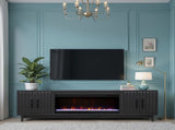 Radiance 94 inch Fireplace TV Stand, for TVs up to 100 inches, Black Finish B108P345212