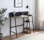 ZUN ACME Garima Writing Desk, Rustic Oak & Black Finish OF00321