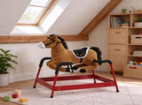 Spring Rocking Horse for Kids 3 Years, Plush Ride Horse with Neighing Sounds, Brown Animal Ride 65558702
