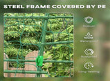 Green Metal A-Frame Arch Trellis, Outdoor Climbing Plant Net Stand, 57"x66"x81" 69225706