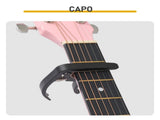 Pink 41-inch Dreadnought barrel-shaped cutaway acoustic guitar with pick, strings, capo, gig bag, 83268343