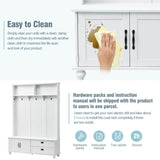ON-TREND Modern Style Hall Tree with Storage Cabinet and 2 Large Drawers, Widen WF306450AAK