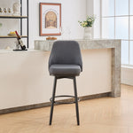 ZUN swivel bar & couter stool, 24"&30" adjustable, Fabric color Dark grey W1805P166962