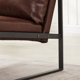 Lounge, living room, office or the reception area PVC leather accent arm chair with Extra thick W135958336