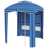 Outdoor Umbrella-Blue White 89642503