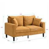 57 " High Resilience Loveseat Sofa, Wooden Frame 2 Seat Sofa, Comfy , Small Space Saving Modern W311P221206