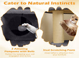 40" Multi-Level Cat Tree for Munchkin & Old Cats - Stable Wide Base, Soft Padded Perch Large Condo 36298220