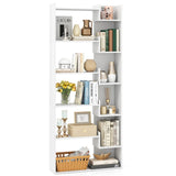 White 6-Tier Bookshelf Wooden Bookcase 82281468