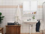 Bathroom Wall Cabinet with 2 Cabinet Doors 1 Dhelf and 1 Towel Bar Painted MDF Bathroom Cabinet 02573769