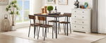 ZUN Dining Table Set 5-Piece Dining Chair with Backrest, Industrial style, Sturdy construction. Rustic W1162115159