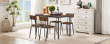 ZUN Dining Table Set 5-Piece Dining Chair with Backrest, Industrial style, Sturdy construction. Rustic W1162115159