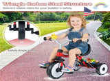 Toddler Tricycle with Rainbow LED Wheels, Foldable 3-in-1 Balance Bike with Carbon Steel Frame, 84993791